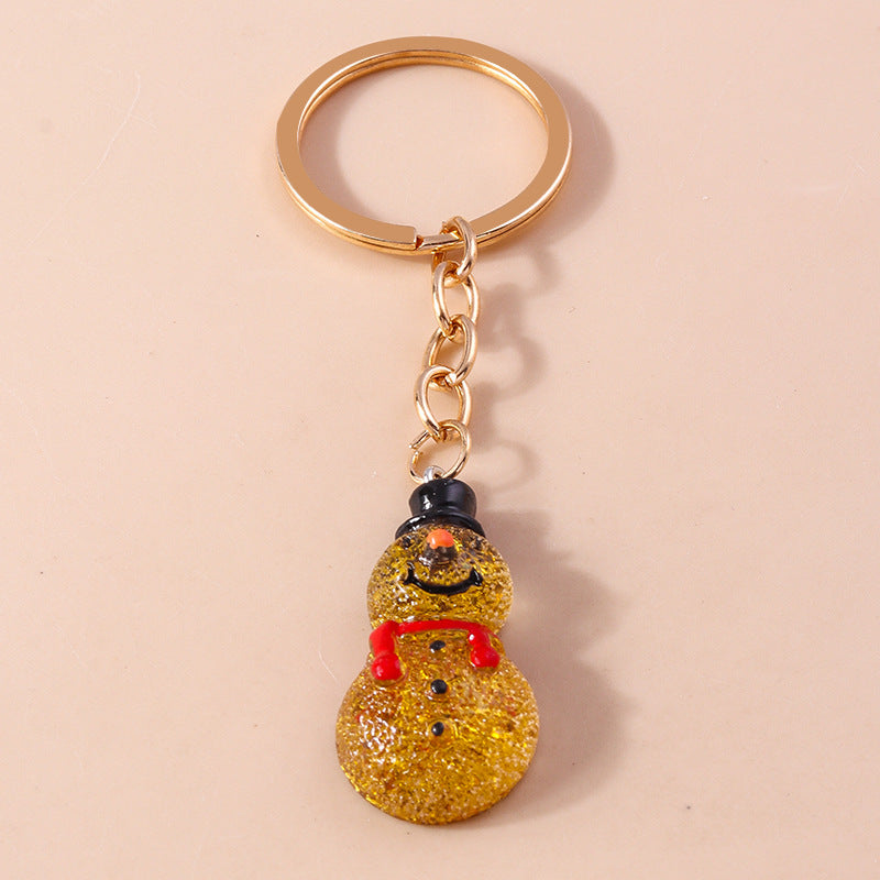 Wholesale Christmas Series Christmas Stockings Elk Snowman Gloves Resin Keychain